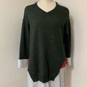 2300$ UNDERCOVER WOOL SWEATER SIZE SMALL WOMEN GREEN